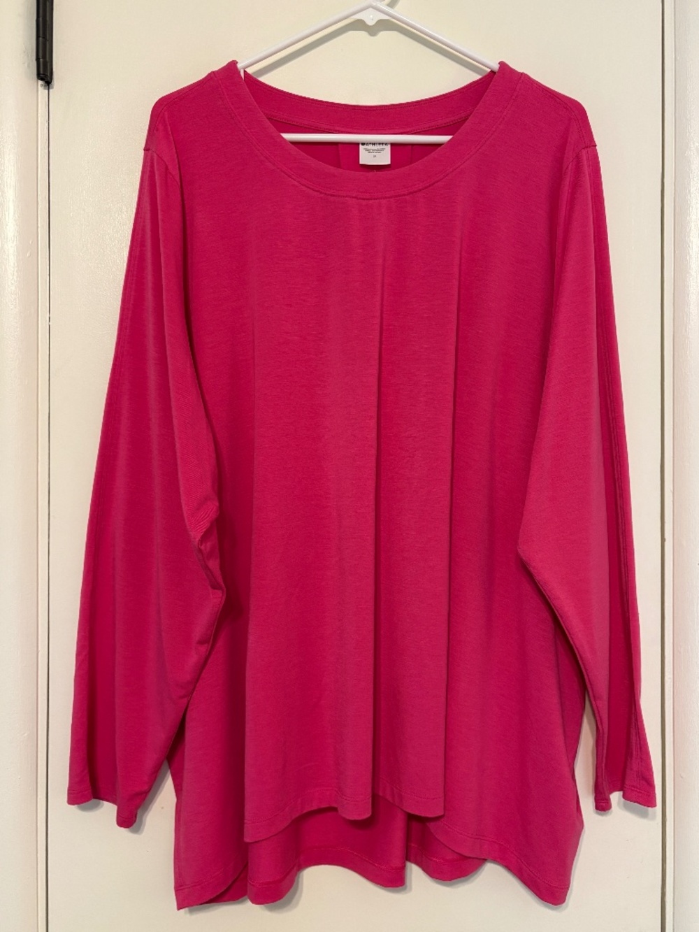 Athleta #805028 Women's Plus L/S Move With Ease Tee Shirt Top 2X Pink